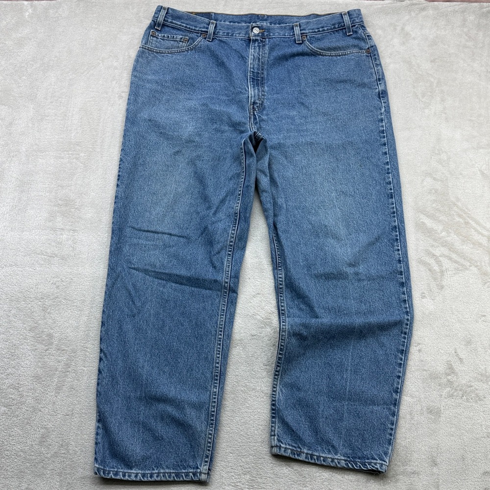 VTG Levi's 550 Relaxed Straight Leg Jeans Mens 42x30 Blue Medium‎ Wash Denim Y2K